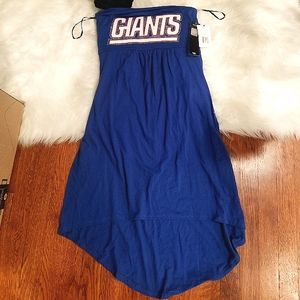 NFL Giants Tube top high low dress size small new never worn